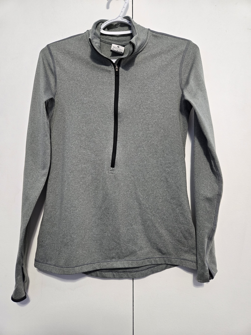 Nike Pro Dri-FIT‎ Gray 1/4 Zip Pullover Thumbhole Athletic Top Medium